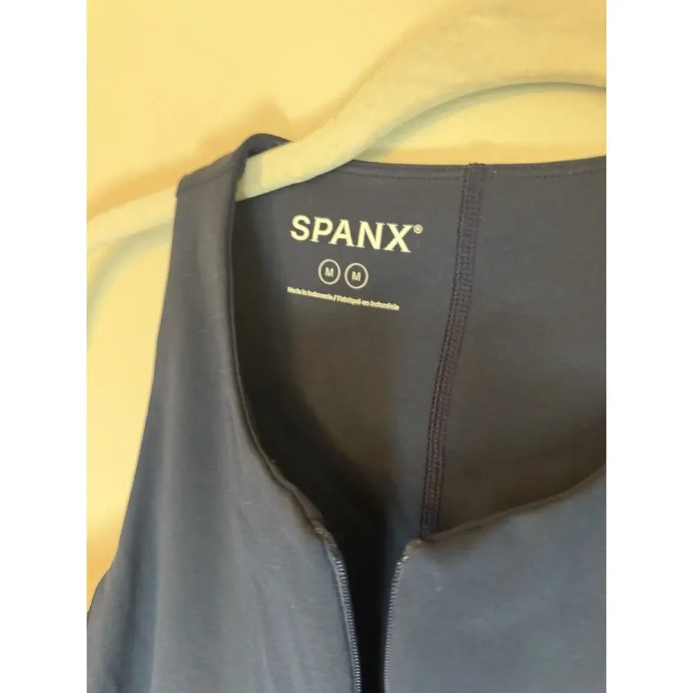 SPANX Shape Get Moving Zip Front Dress Shorts Underneath Navy Sz M NEW NWT $138 - Picture 11 of 15